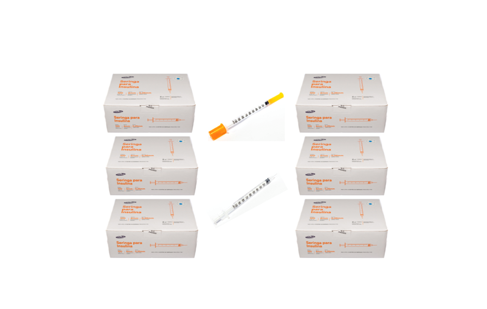 Seringa Aplic. de GH (somatropina) 1ml 6mm X 0,25mm (100ui) - 600 Seringas - CEPALAB