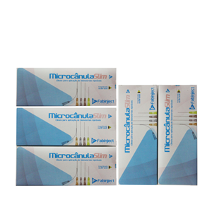 Cânula 22G x 50mm - 50 cânulas (5 caixas) - Preenchimento Facial - FABINJECT