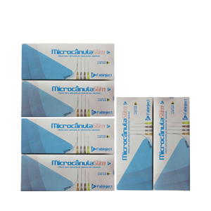 Cânula 22G x 70mm (30x) + 25G x 50mm (30x) (total = 60 cânulas) - Preenchimento Facial - FABINJECT
