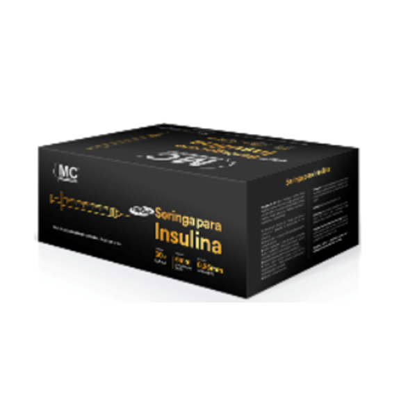 Seringa Insulina 0,3ml 6mm X 0,25mm Ultrafina (30ui) - 100 seringas - MEDICAL
