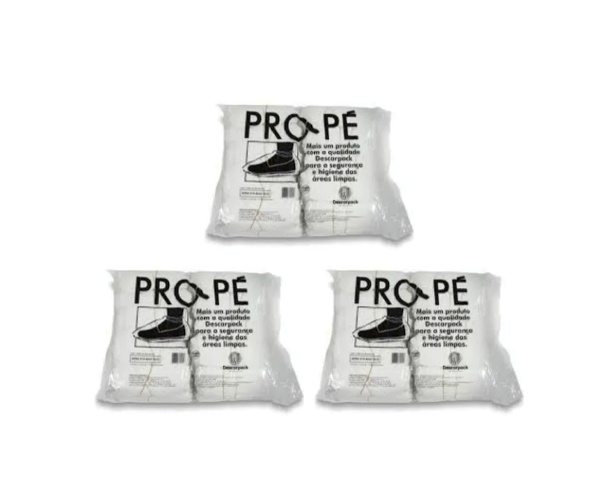 Propés tipo sapatilhas com elásticos - descartáveis - 300 propés - DESCARPACK