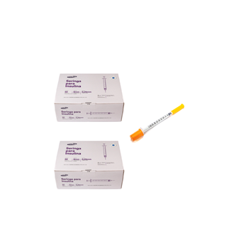 Seringa Insulina (ou botox) 0,5ml 6mm X 0,25mm 31G Ultrafina (50ui) - 200 Seringas - CEPALAB