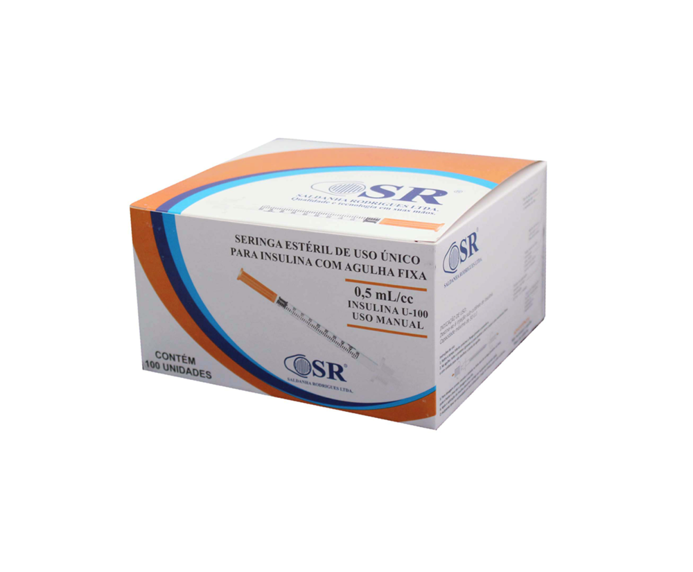 Seringa Aplic. de GH (hormônio de crescimento - somatropina) 0,5ml 6mm X 0,25mm (50ui) - SR
