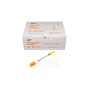 Seringa Insulina (ou botox) 1ml 6mm X 0,25mm Ultrafina (100ui) - CEPALAB