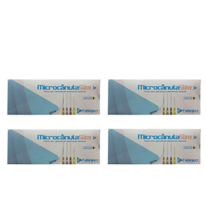 Cânula 25G x 50mm - 40 cânulas (4 caixas) - Preenchimento Facial - FABINJECT
