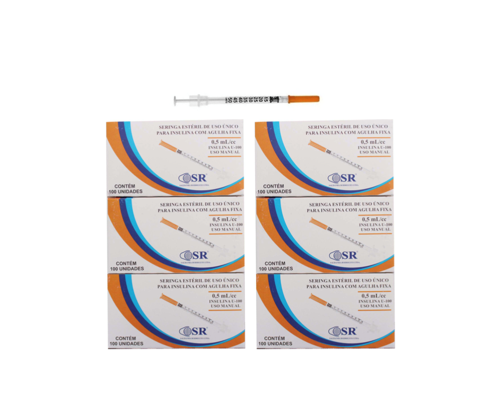 Seringa Botox 0,5ml 6mm X 0,25mm 31G Ultrafina (50ui) - 600 Seringas - SR