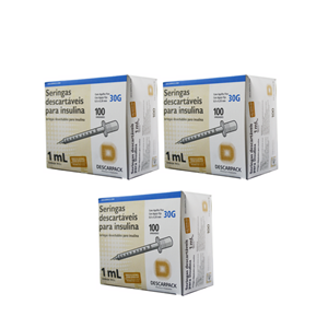 Seringa Botox 1ml 8mm X 0,30mm 30G (100ui) - 300 Seringas - DESCARPACK