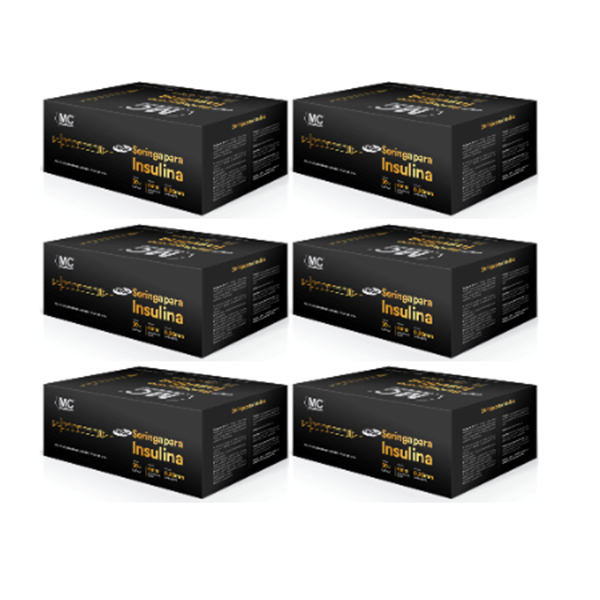 Seringa Insulina 0,3ml 6mm X 0,25mm Ultrafina (30ui) - 600 seringas - MEDICAL