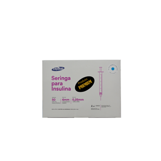 Seringa Insulina (ou botox) 0,5ml 6mm X 0,25mm Ultrafina (50ui) - CEPALAB.