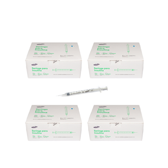 Seringa Insulina (ou botox) 1ml 8mm X 0,3mm (100ui) - 400 Seringas - CEPALAB