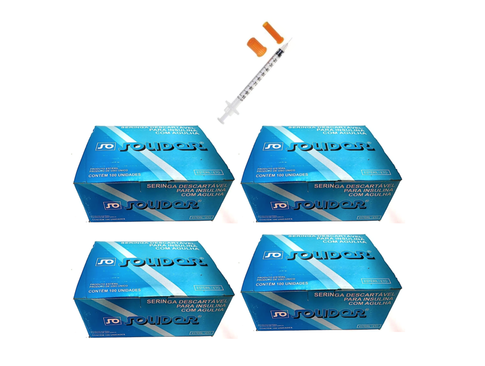 Seringa Botox 1ml 8mm X 0,30mm 30G (100ui) - 400 Seringas - SOLIDOR