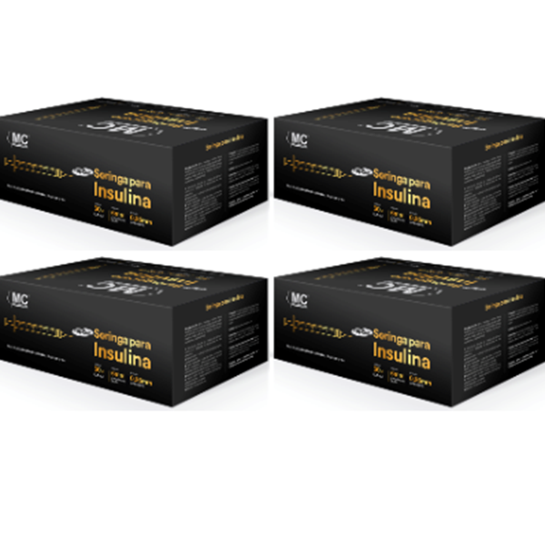 Seringa Insulina 0,3ml 6mm X 0,25mm Ultrafina (30ui) - 400 seringas - MEDICAL