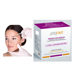Seringa Botox 0,3ml 5mm x 0,23mm 32g (30ui) - 100 Seringas - UNIQMED