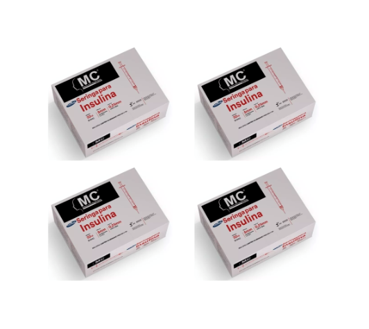 Seringa Insulina 0,3ml 5mm X 0,23mm (30ui) - 400 Seringas - MEDICAL