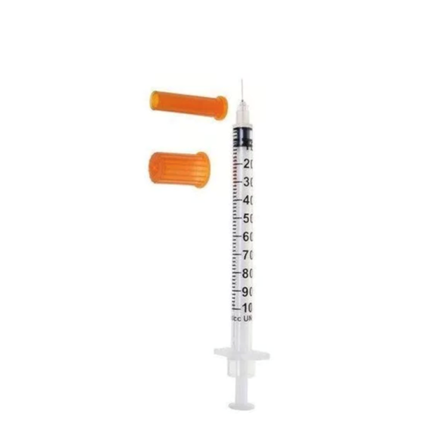 Seringa Insulina 1ml 8mm X 0,3mm (100ui) - 200 Seringas - SOLIDOR