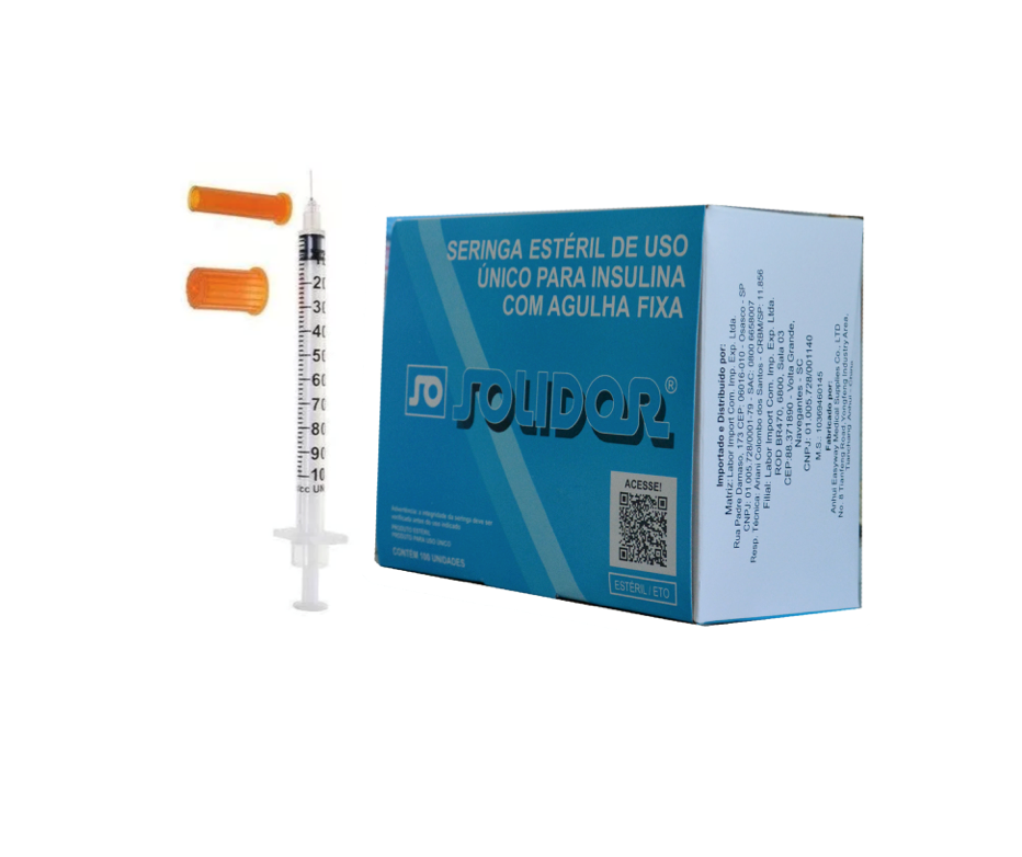 Seringa Botox 1ml 8mm X 0,30mm 30G (100ui) - SOLIDOR
