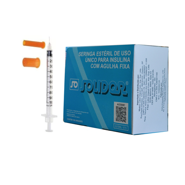 Seringa Botox 1ml 8mm X 0,30mm 30G (100ui) - SOLIDOR