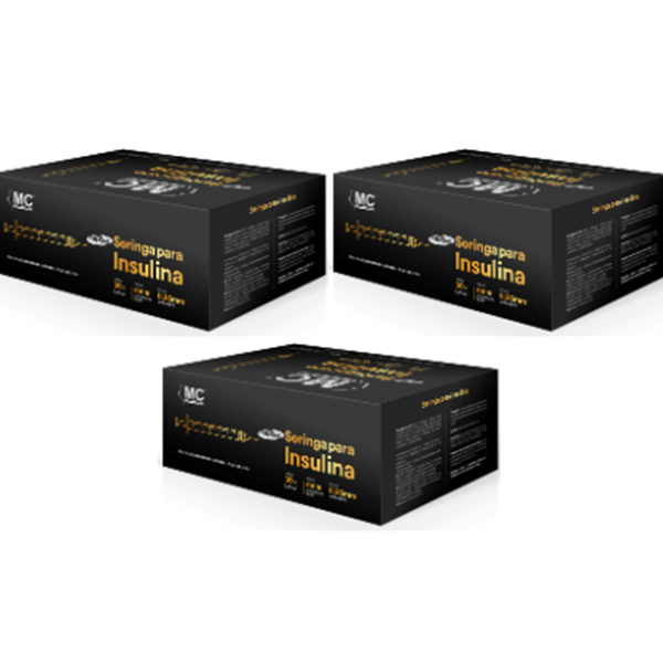 Seringa Insulina 0,3ml 6mm X 0,25mm Ultrafina (30ui) - 300 seringas - MEDICAL