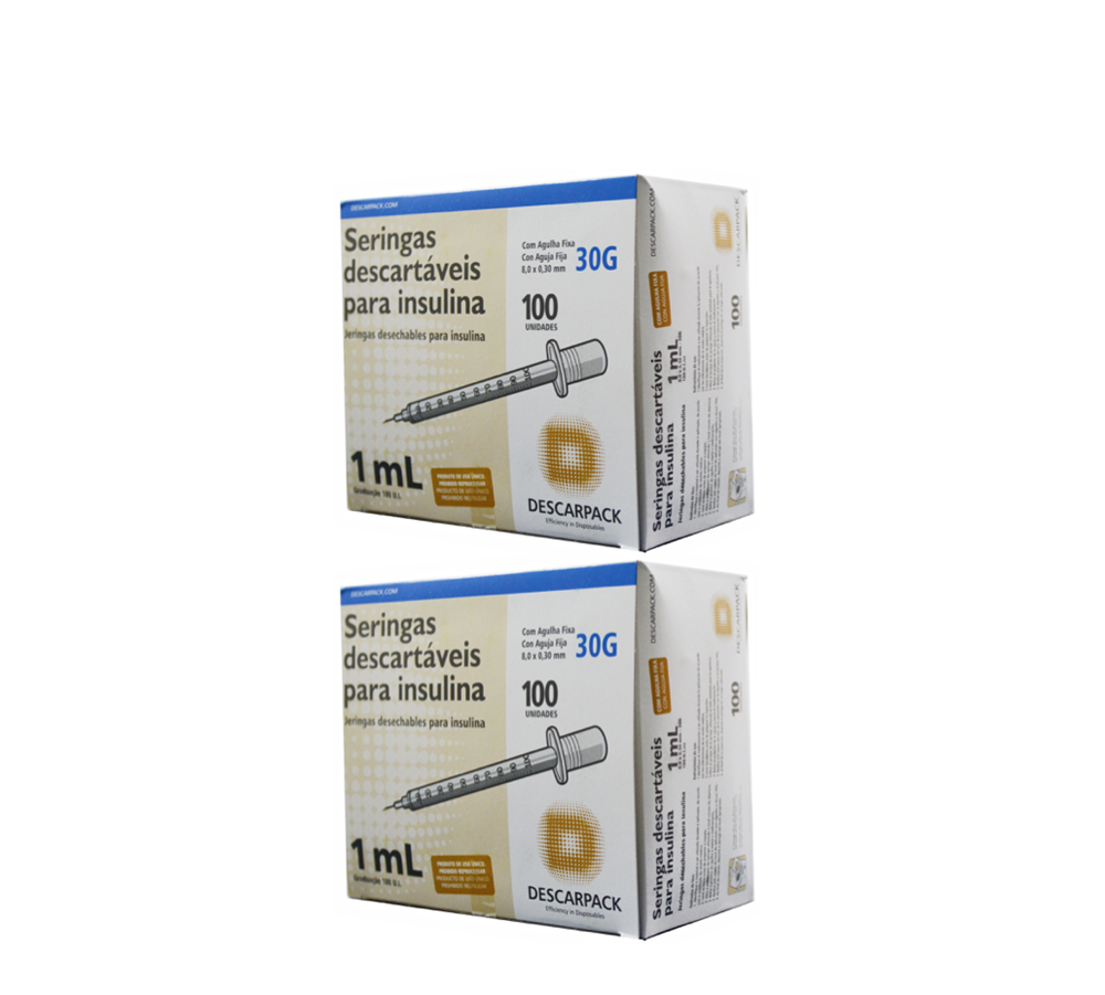 Seringa Botox 1ml 8mm X 0,30mm 30G (100ui) - 200 Seringas - DESCARPACK