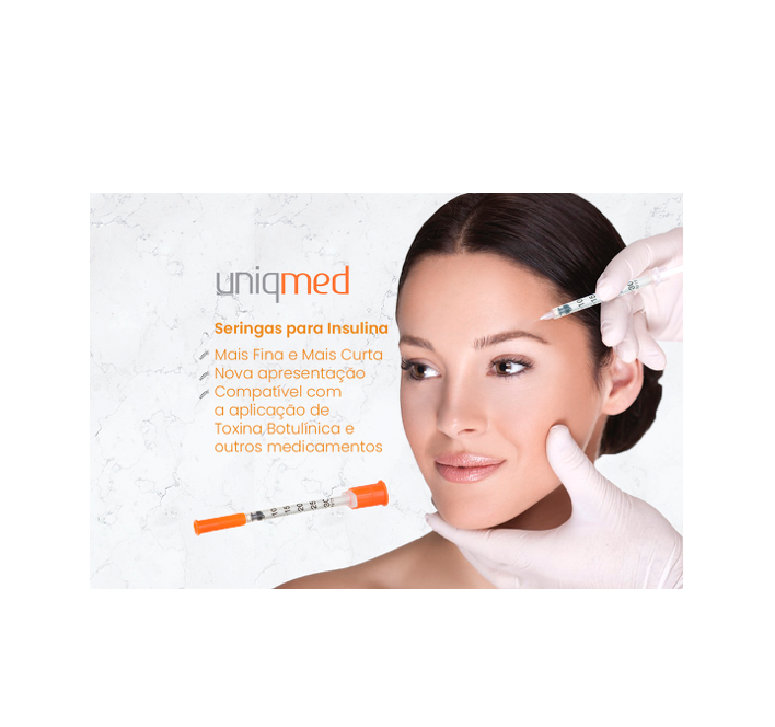 Seringa Botox 0,3ml 5mm x 0,23mm 32g (30ui) - 400 Seringas - UNIQMED