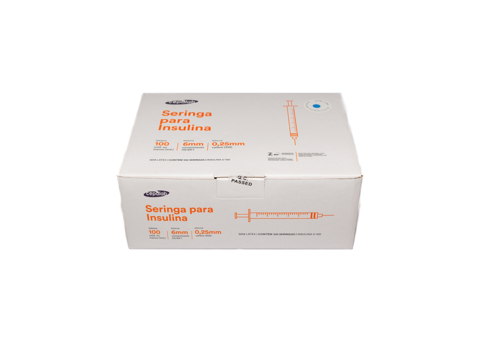 Seringa Aplic. de GH (hormônio de crescimento - somatropina) 1ml 6mm X 0,25mm (100ui) - CEPALAB