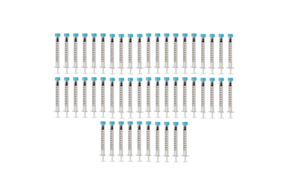 Seringa Cristal Policarbonato 1ml Resíduo Zero - 50 Seringas