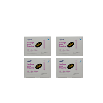Seringa Insulina (ou botox) 0,5ml 6mm X 0,25mm Ultrafina (50ui) - 400 Seringas - CEPALAB.