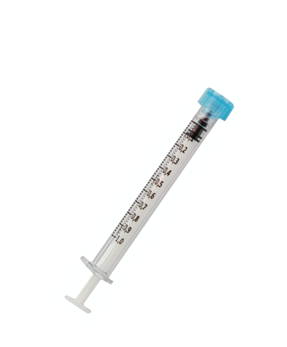 Seringa Cristal Policarbonato 1ml Resíduo Zero - 5 Seringas