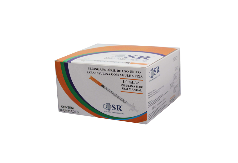 Seringa Aplic. de GH (hormônio de crescimento - somatropina) 1ml 6mm X 0,25mm (100ui) - SR