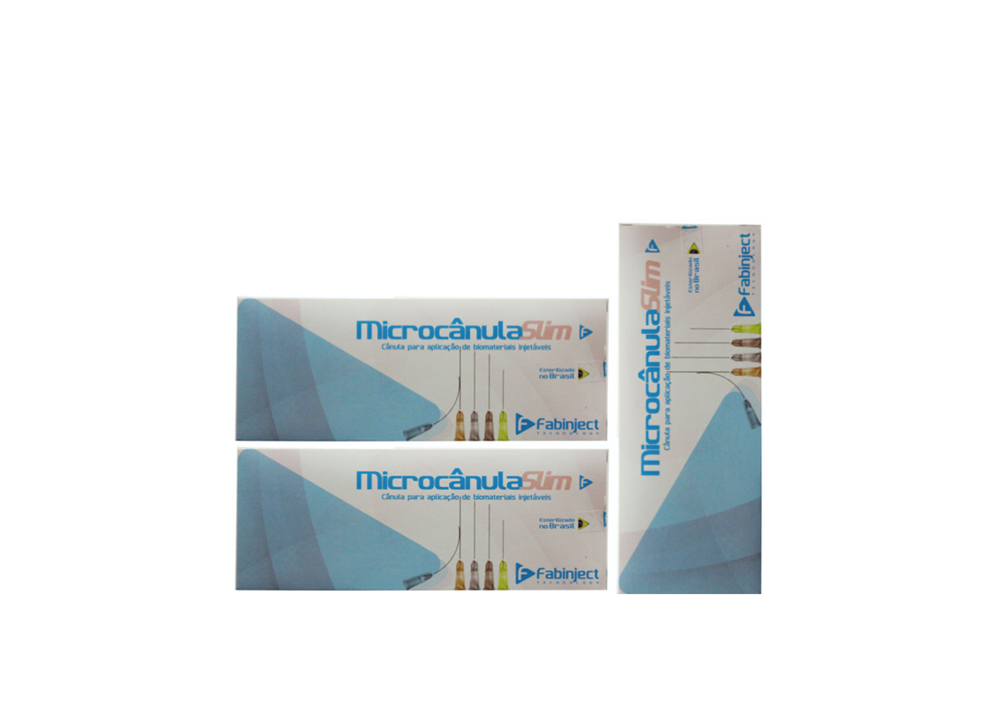 Cânula 27G x 38mm - 30 cânulas (3 caixas) - Preenchimento Facial - FABINJECT