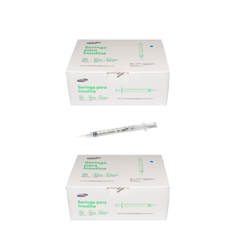 Seringa Insulina (ou botox) 1ml 8mm X 0,3mm (100ui) - 200 Seringas - CEPALAB