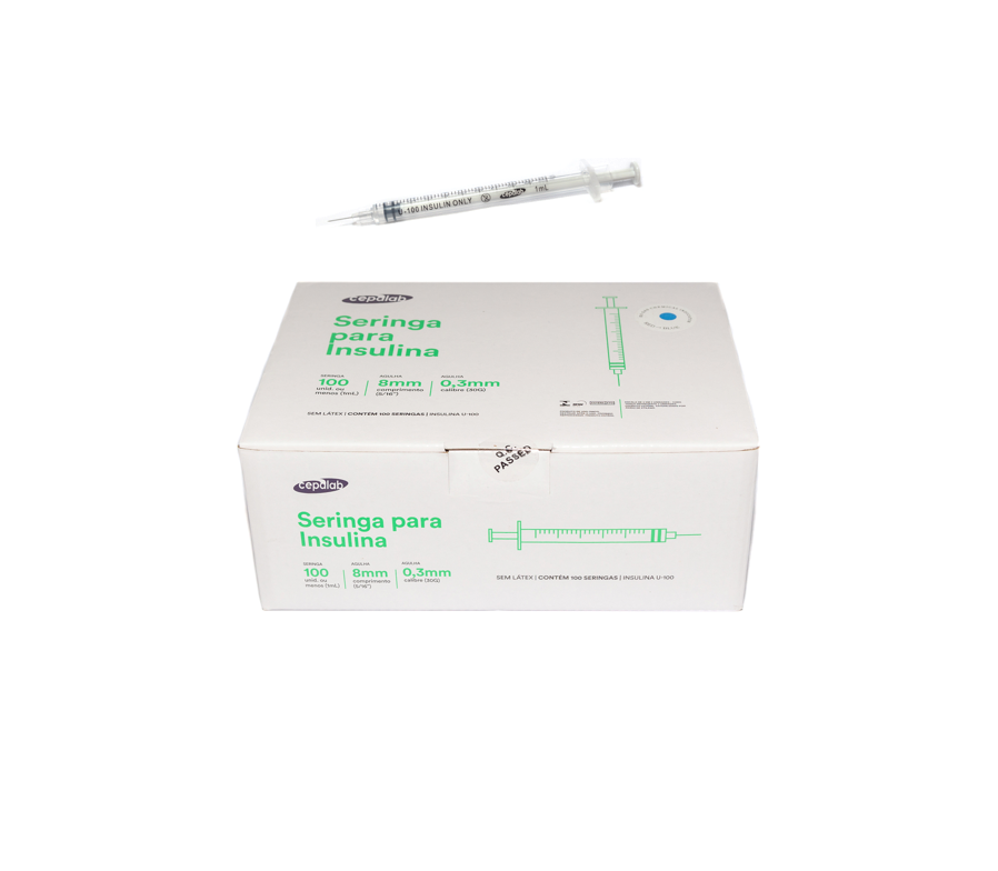 Seringa Botox (PREMIUM) 1ml 8mm X 0,30mm 30G (100ui) - CEPALAB