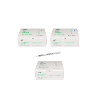 Seringa Insulina (ou botox) 1ml 8mm X 0,3mm (100ui) - 300 Seringas - CEPALAB