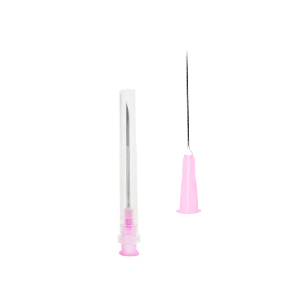 Agulha 18G - 40mm x 1,2mm - 200 agulhas (canhão rosa) - DESCARPACK